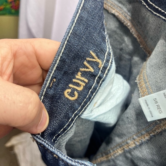 Maurices Curvy Bootcut Jeans Womens 5/6 blue Denim Stretch Cute Pants 2067 - Picture 3 of 10